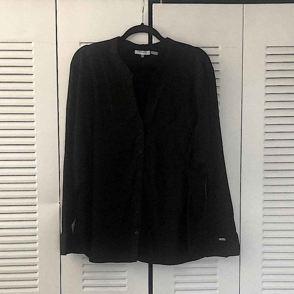 Calvin Klein Frany Cotton Button Down Knit Back 🖤